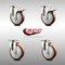 Service Caster 5 Inch 316SS Maroon Polyurethane Wheel Swivel Top Plate Caster Lock Brakes, 2PK SCC-SS316TTL20S514-PPUB-MRN-2-S-2 - alternate 4